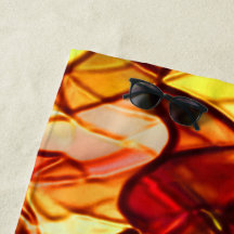 Gesneden touwen verborgen onder een rode paaistof