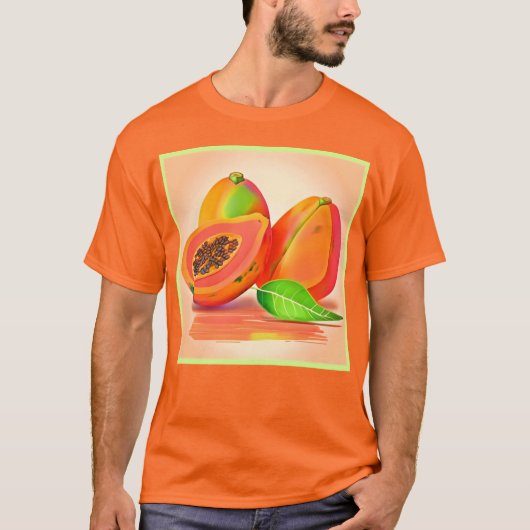 Gesneden versheid van papaja t-shirt (Voorkant)