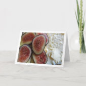 Gesneden vijgenfruit op brood kaart (Voorkant)