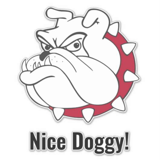 Gesneden Vinyl Sticker- Lieve hond Sticker (Voorkant)