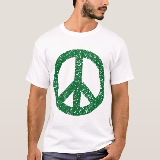 Gesneden vredesymbool - Forest Green T-shirt (Voorkant)