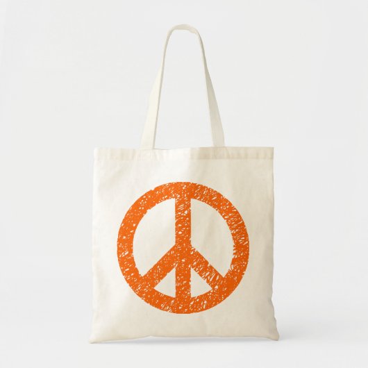Gesneden vredesymbool - Oranje Tote Bag (Voorkant)