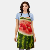 Gesneden watermeloen schort (Gedragen)