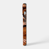 Gesneden Western Bloemen Houten Print Telefoon Cas iPhone 15 Case (Linkerkant)