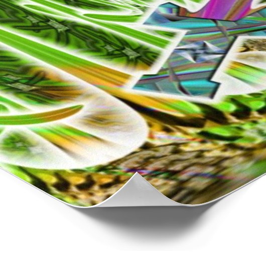 Gesneden woorddruk poster (Hoek)