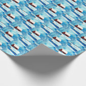 Gesneeuwd in waterwieloverlooppapier cadeaupapier (Hoek)