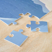 Gesneeuwde bergen gereflecteerd in een meer legpuzzel (Zijkant)