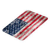 Gesneuveld en versleten Amerikaanse vlag Magneet (Linkerzijde)
