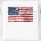 Gesneuveld en versleten Amerikaanse vlag Rechthoekige Sticker (Tas)