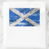 Gesneuveld en versleten Schotse vlag Rechthoekige Sticker (Tas)