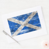 Gesneuveld en versleten Schotse vlag Rechthoekige Sticker (Envelop)
