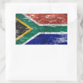 Gesneuveld en versleten Zuid-Afrikaanse vlag Rechthoekige Sticker (Tas)