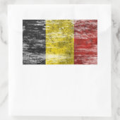 Gesneuvelde en versleten Belgische vlag Rechthoekige Sticker (Tas)