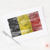 Gesneuvelde en versleten Belgische vlag Rechthoekige Sticker (Envelop)