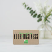 Gesofisticeerd Modern Kraft Groen Logo Algemeen Visitekaartje (Staand voorkant)
