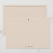 gesofisticeerd modern monogram notitiekaartje (Voorkant / Achterkant)