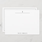gesofisticeerd modern monogram notitiekaartje (Voorkant / Achterkant)
