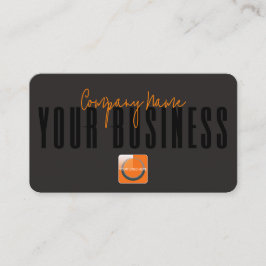 Gesofisticeerd Modern Zwart Oranje Logo Algemeen Visitekaartje