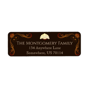 gesofisticeerde Bronze Flourishes van 1920 Etiket