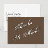 Gesofisticeerde "Dank je wel!" briefkaart (Voorkant / Achterkant)