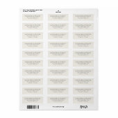 Gesofisticeerde Neutrale Typografische Etiket (Full Sheet)