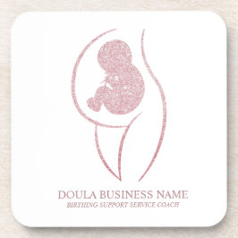 gesofisticeerde Rose Gold Doula & Geboorte Coach Bier Onderzetter