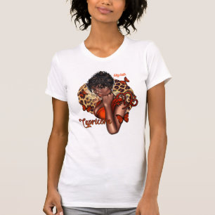 Gesofisticeerde Zwarte Steenbok Diva met Ambitie T-shirt
