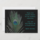 Gesolariseerde Paacock Birthday Kaart (Voorkant)