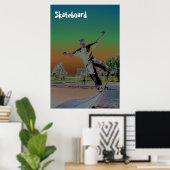 Gesoldeerde skateboarder poster (Thuiskantoor)