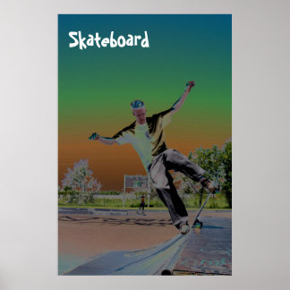 Gesoldeerde skateboarder poster