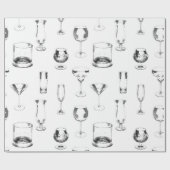 Gesorteerd glaswerk in zwart op wit cadeaupapier (Vlak)