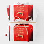 Gesorteerd kerstpapier 3 platte platen inpakpapier vel (In situ)