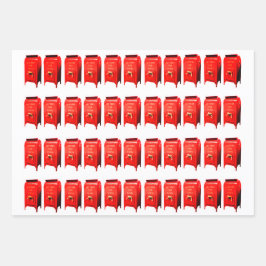 Gesorteerd kerstpapier (drie vellen) inpakpapier vel