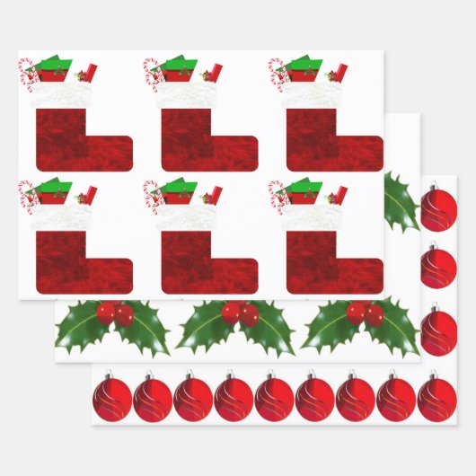 Gesorteerd kerstpapier inpakpapier vel (Set)