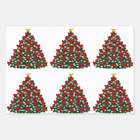 Gesorteerd kerstpapier inpakpapier vel (Voorkant 3)