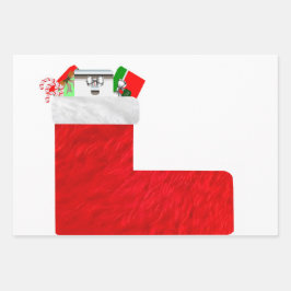 Gesorteerd kerstpapier inpakpapier vel