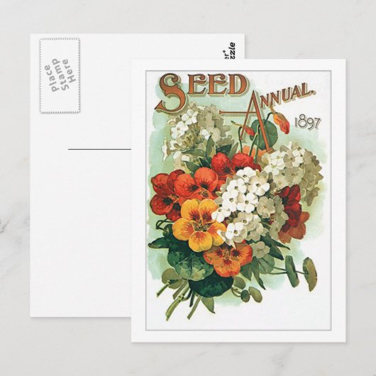  gesorteerd pakket van bloemen briefkaart (Voorkant / Achterkant)