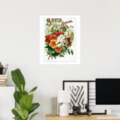 gesorteerd pakket van bloemen poster (Thuiskantoor)