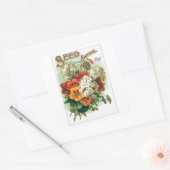  gesorteerd pakket van bloemen vierkante sticker (Envelop)