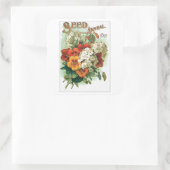  gesorteerd pakket van bloemen vierkante sticker (Tas)