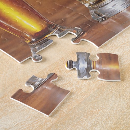 Gesorteerde bier en walvissen legpuzzel (Zijkant)