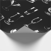 Gesorteerde bril in wit op zwart cadeaupapier (Hoek)