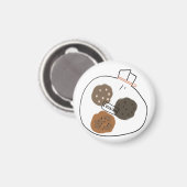 Gesorteerde chocolade chip cookie cadeau magneet (Voorkant / Achterkant)