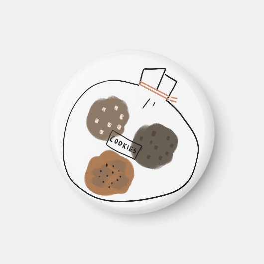 Gesorteerde chocolade chip cookie cadeau magneet (Voorkant)