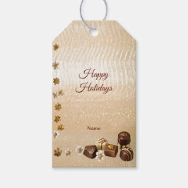 Gesorteerde Chocolade met Bloemen Cadeaubijsluiter Cadeaulabel