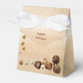 Gesorteerde Chocolade met Decoratieve Bloemen Favo Bedankdoosjes