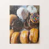 Gesorteerde donuts in een doos legpuzzel (Verticaal)