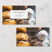 Gesorteerde donuts in een doos visitekaartje (Voorkant / Achterkant)