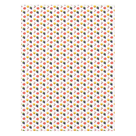 Gesorteerde verse vruchten op wit tafelkleed (Voorkant)