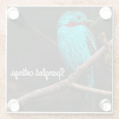 Gespangde katoenvis glazen onderzetter (Achterkant)